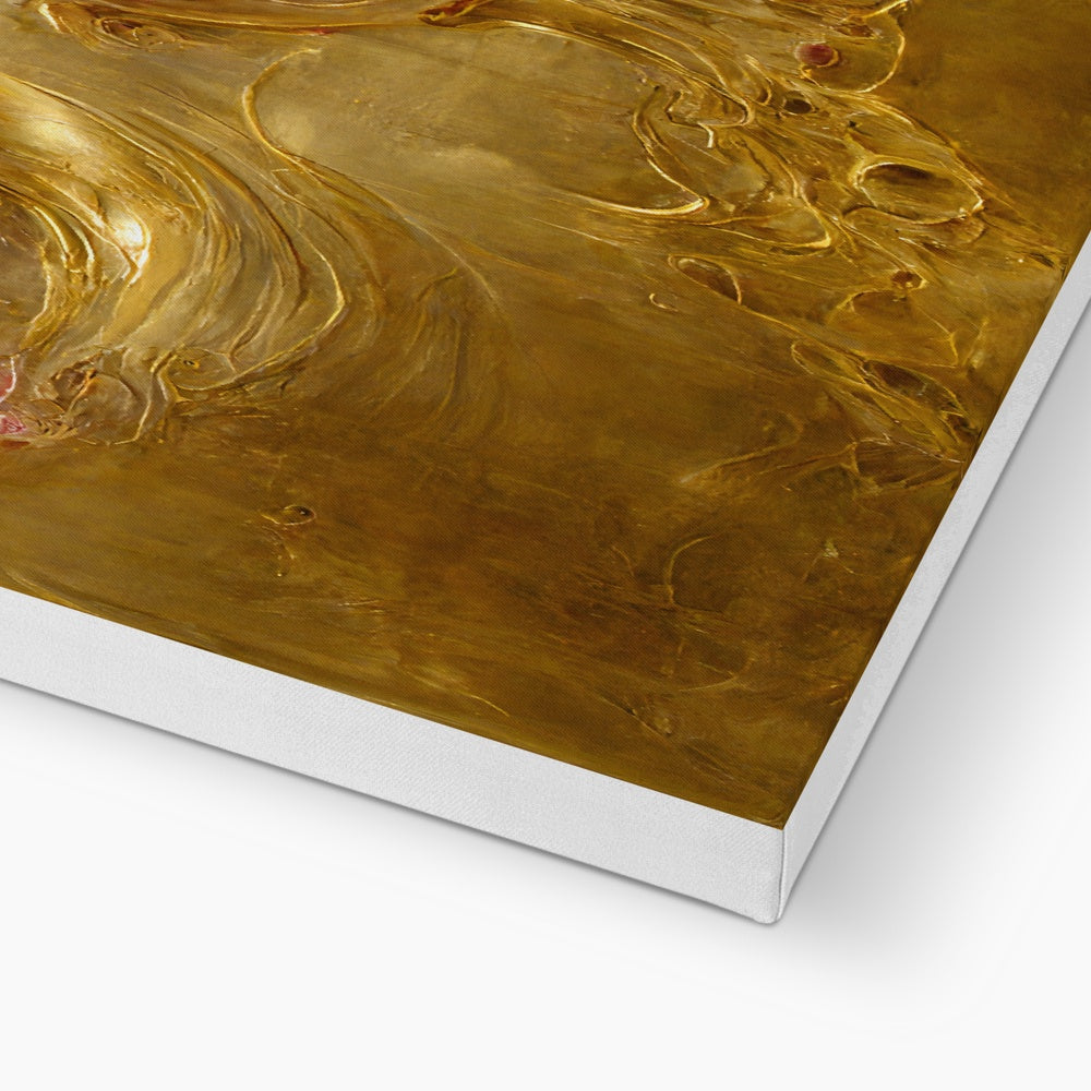 Swirls of Gold and Pinkk Canvas