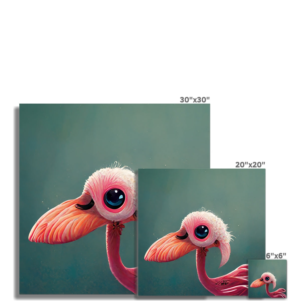 Baby Bird Flamingo Fine Art Print