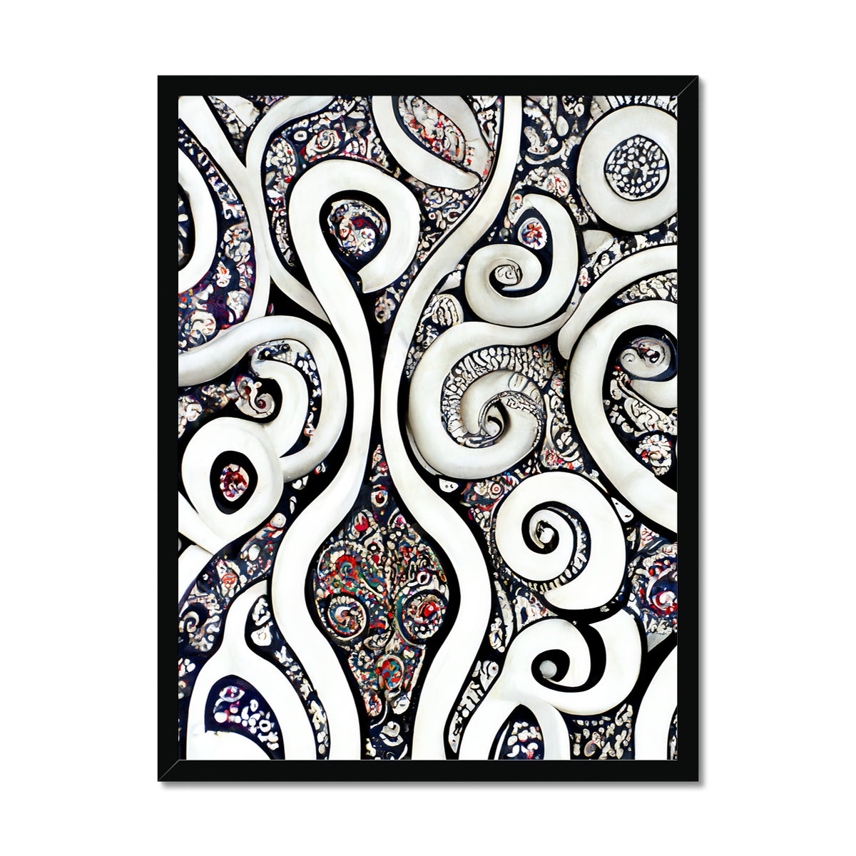 Paisley Swirls Framed Print