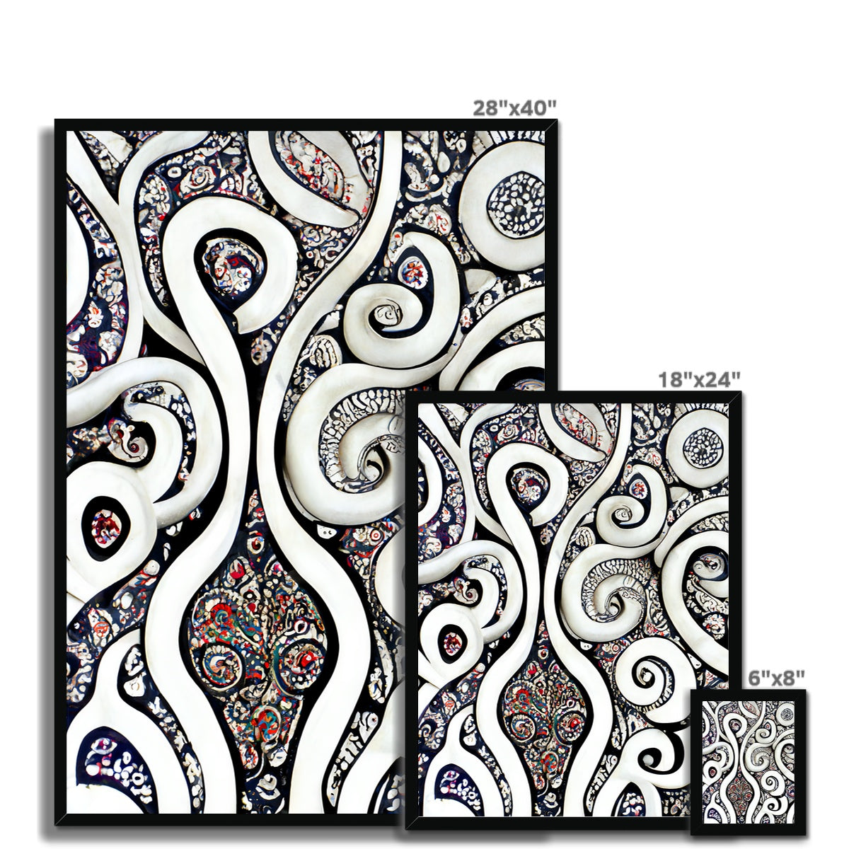 Paisley Swirls Framed Print