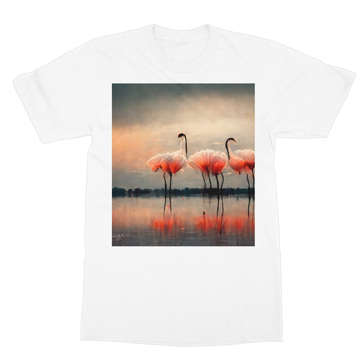 Flamingo Sunset Softstyle T-Shirt