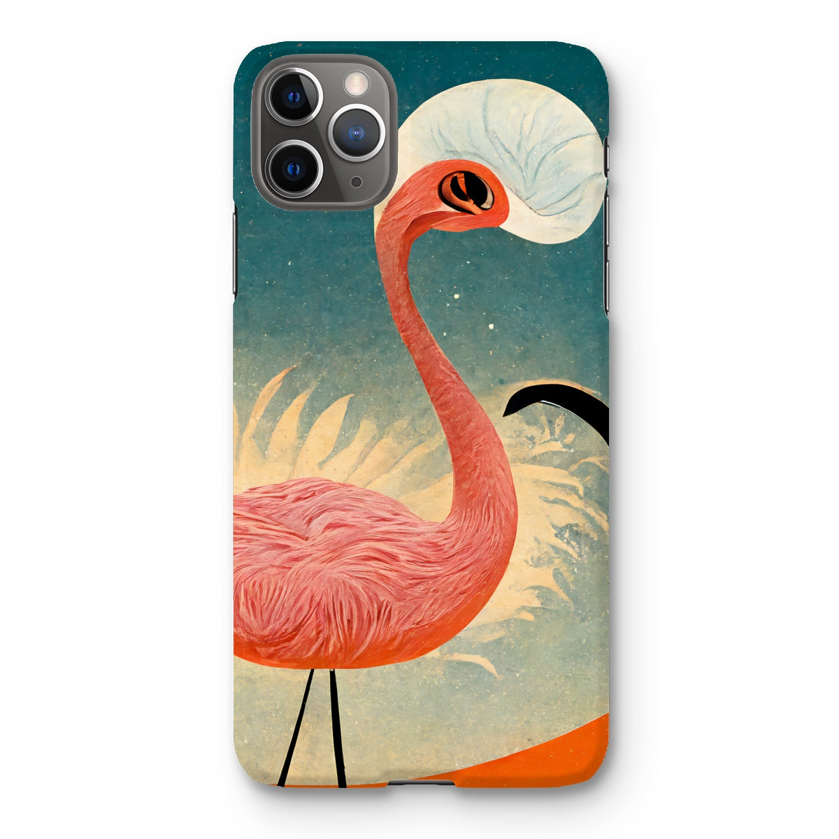 Flamingo Poster Style Snap Phone Case