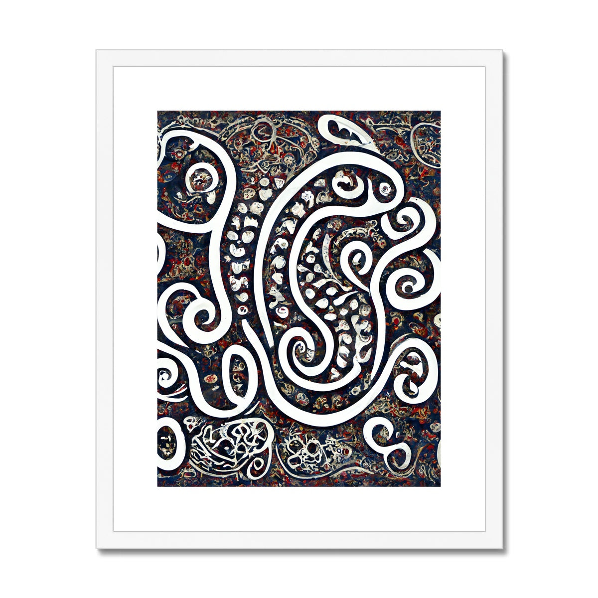 Swirling Paisley Framed & Mounted Print