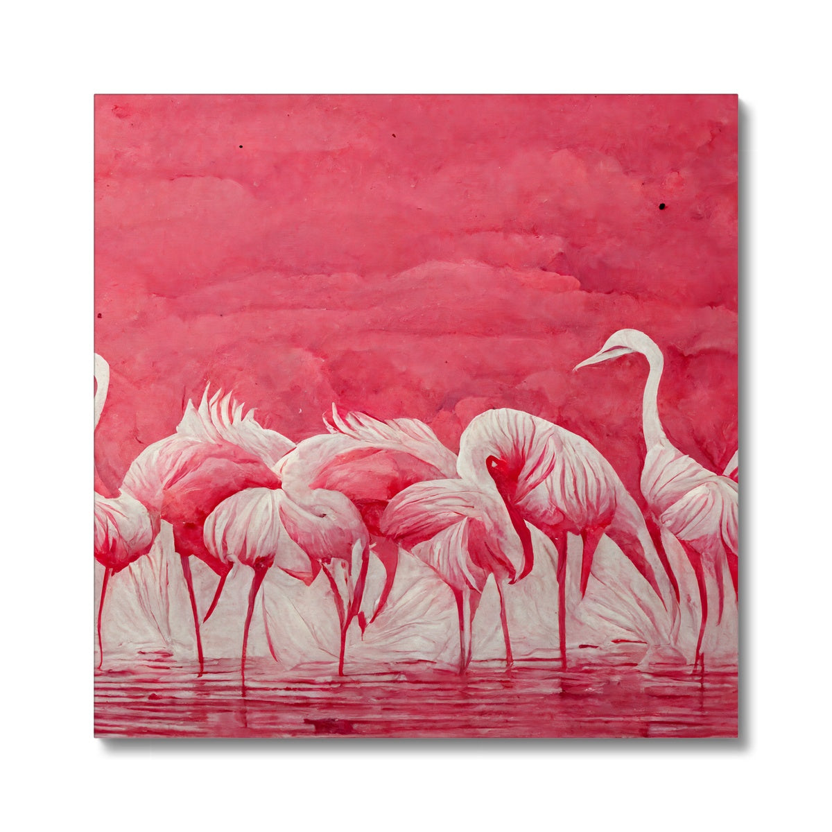 Flamingo Get Together Canvas