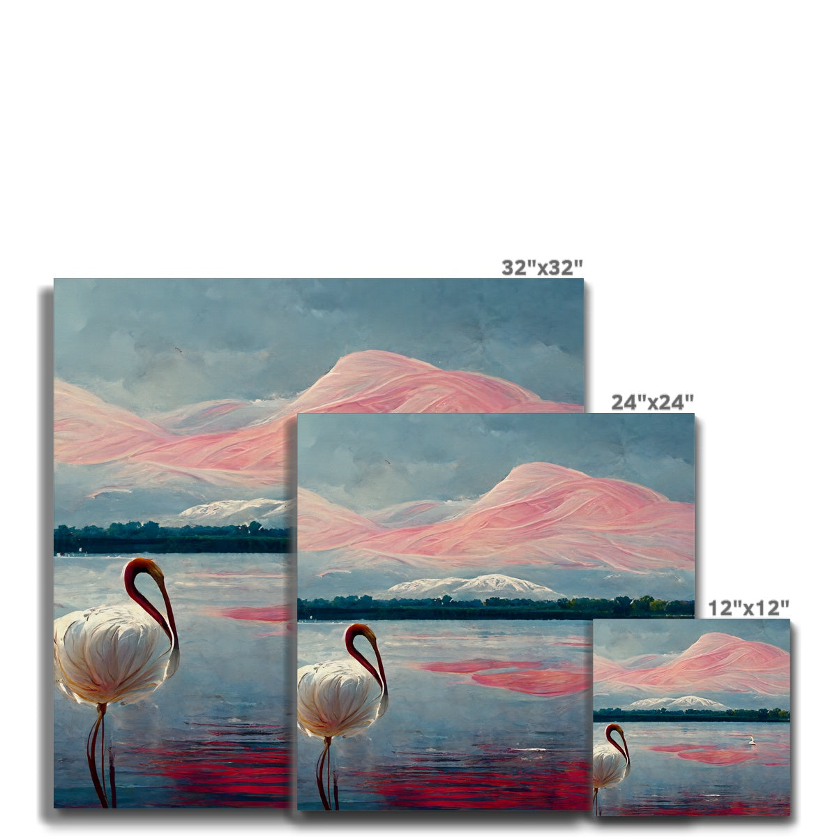 Flamingo Mountains Canvas