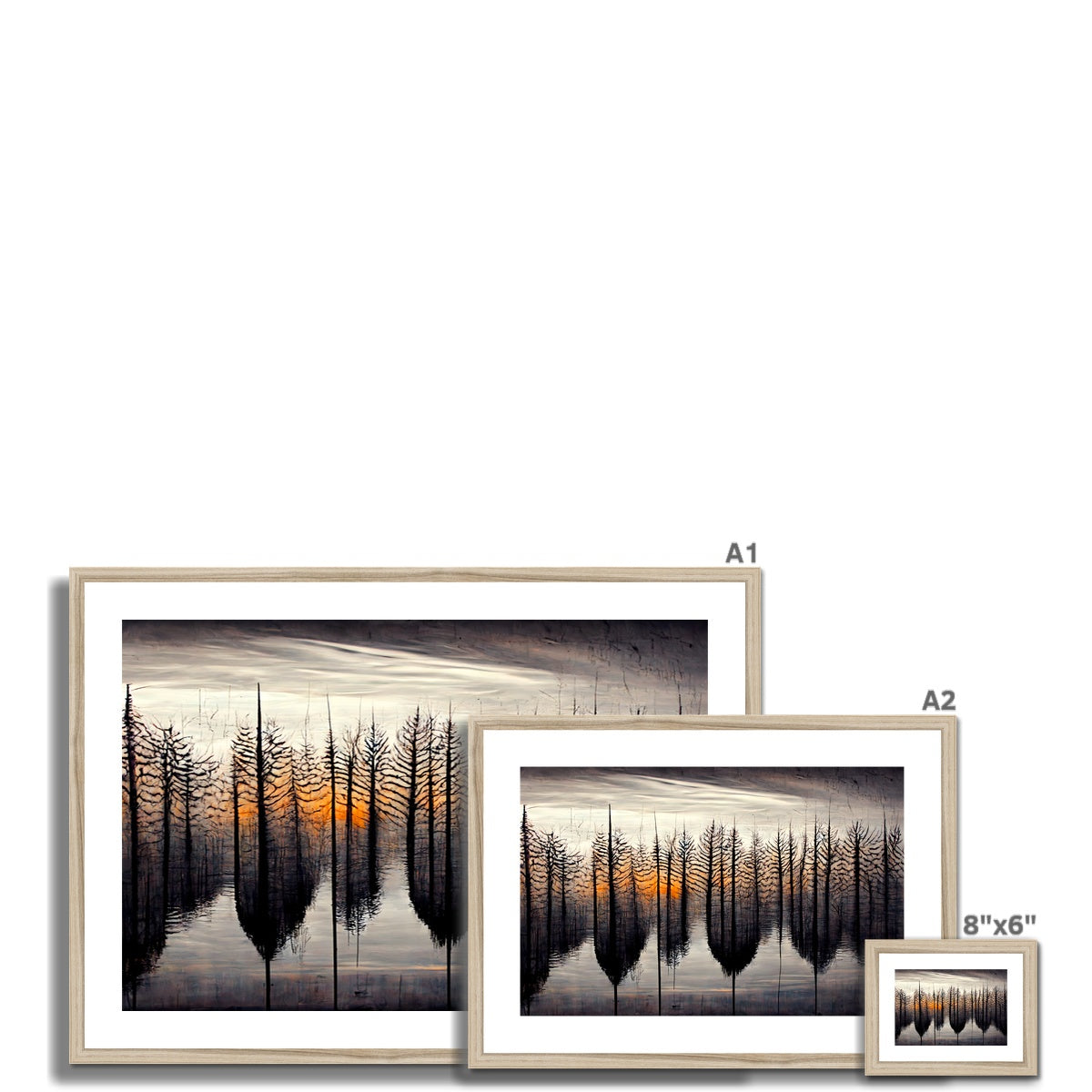 Tree Symmetry Framed & Mounted Print