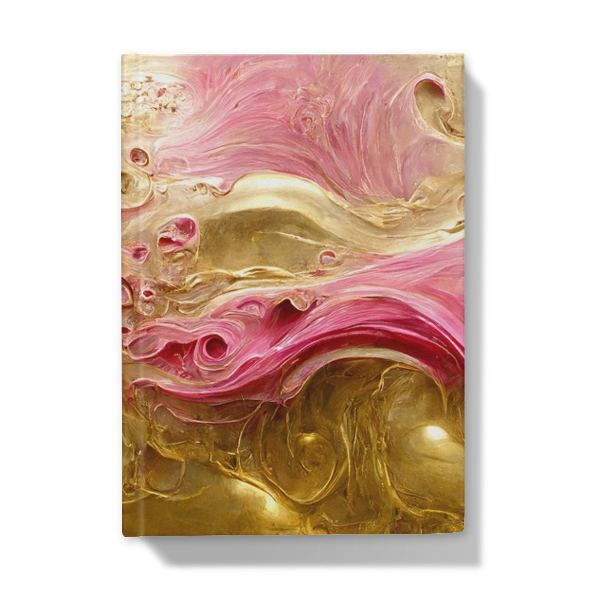 Swirls of Gold and Pinkk Hardback Journal