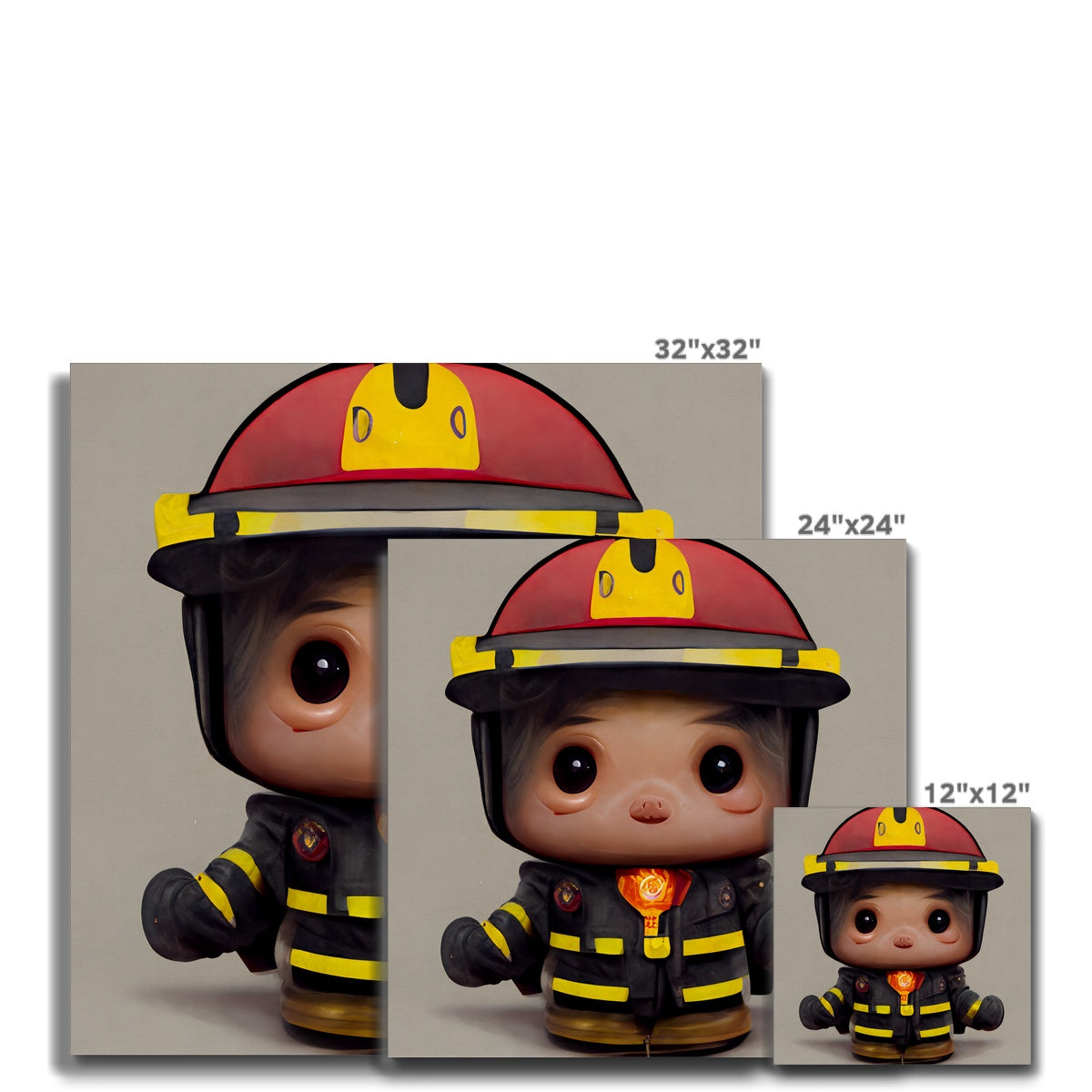 Fireman Guy Pop Canvas