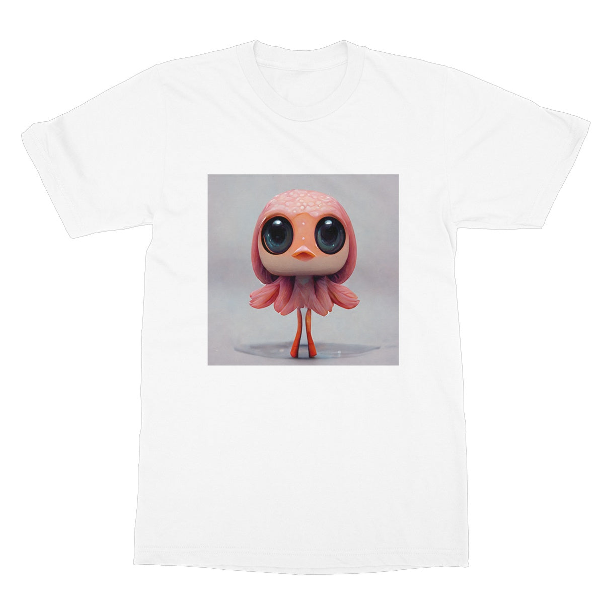 Flamingo Pop Bird Softstyle T-Shirt