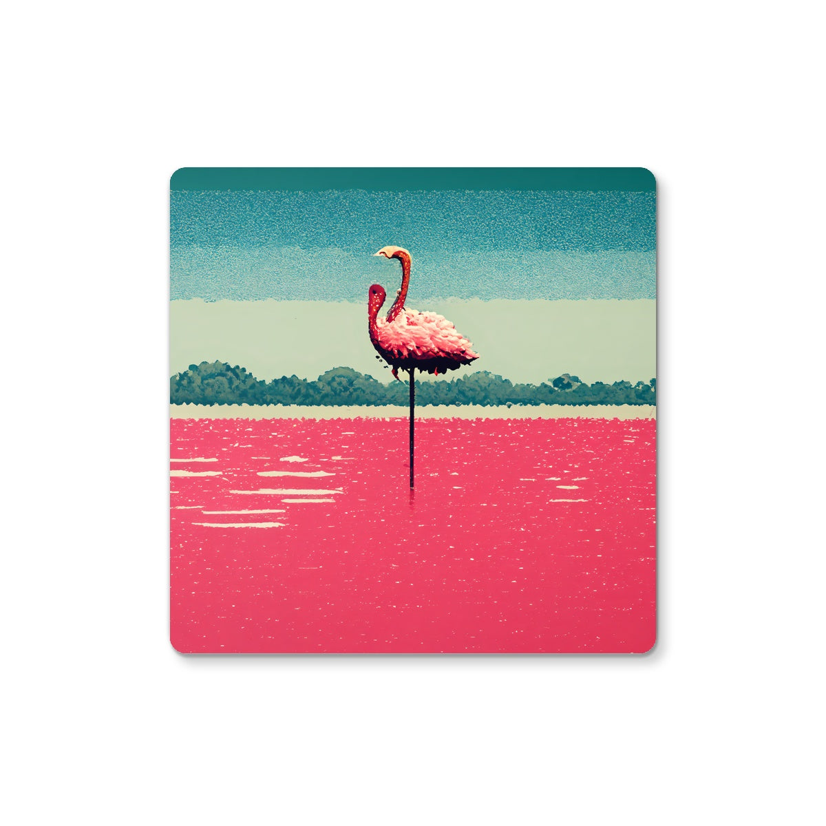 Flamingo 8 Bit Coaster