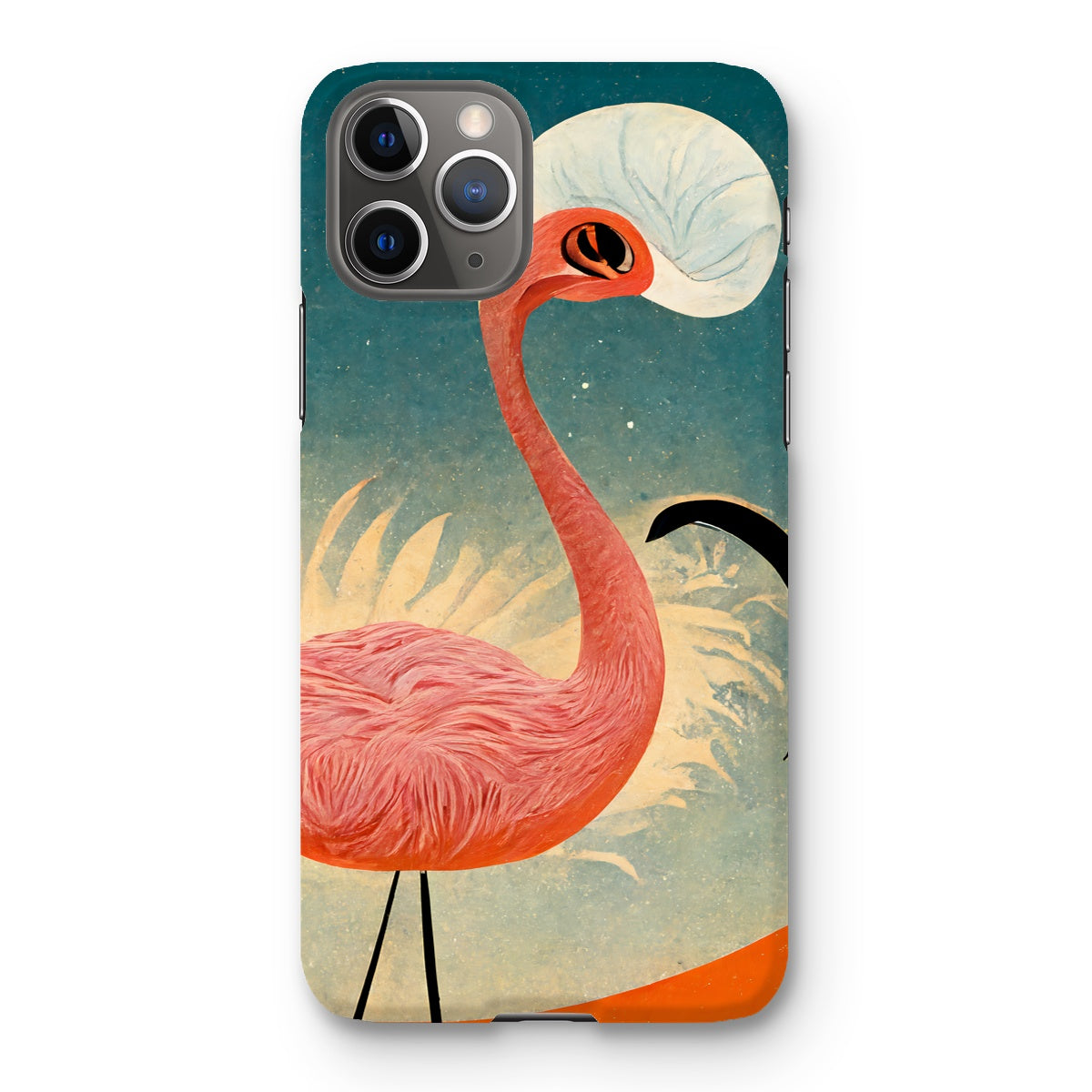 Flamingo Poster Style Snap Phone Case