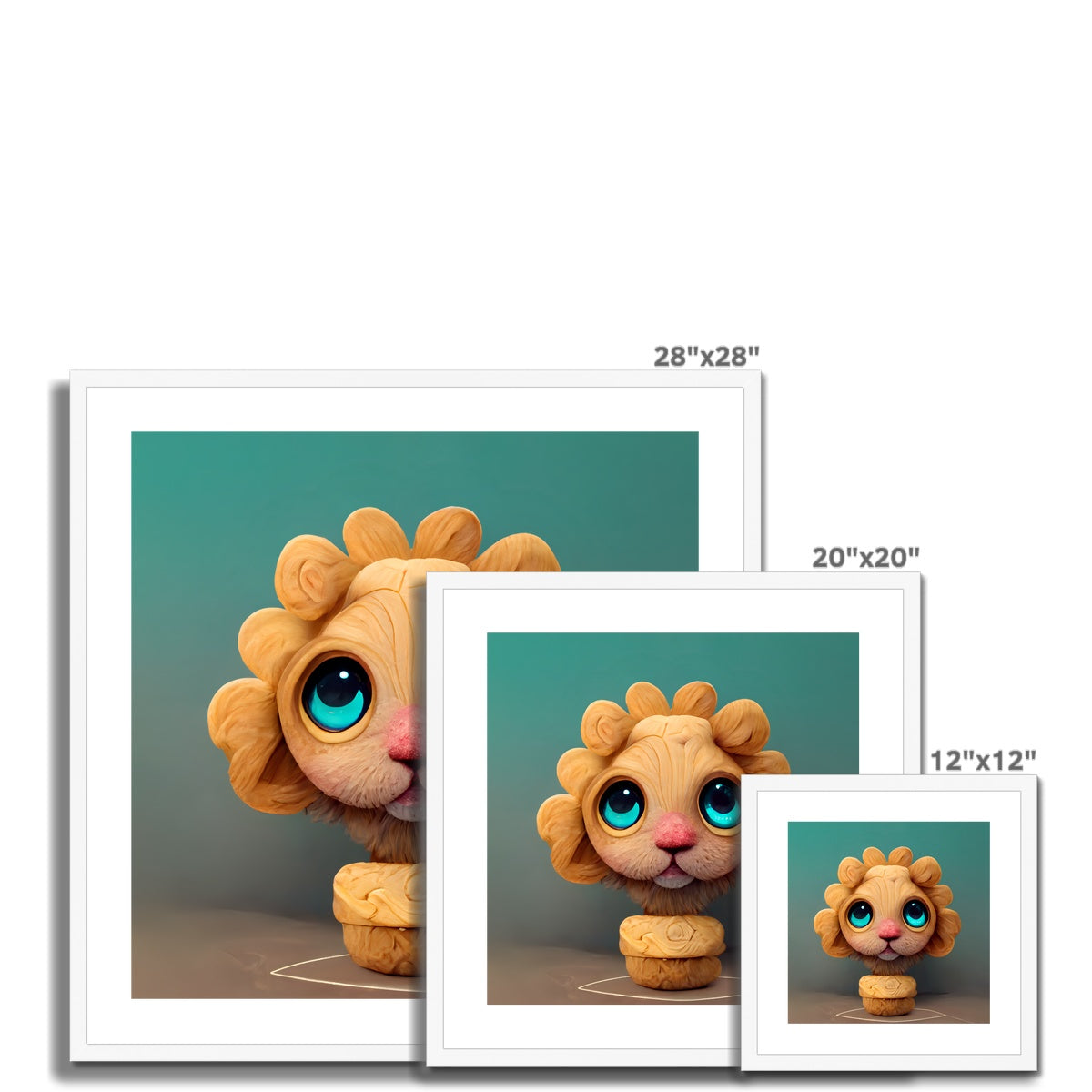 Cute Roar Popit Framed & Mounted Print