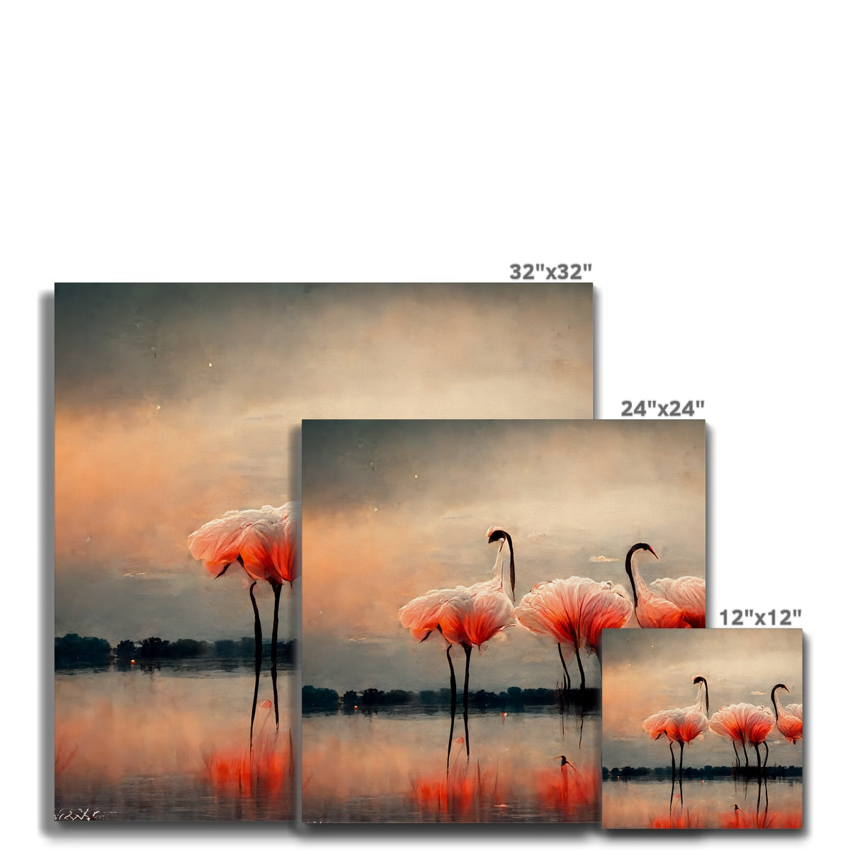 Flamingo Sunset Canvas