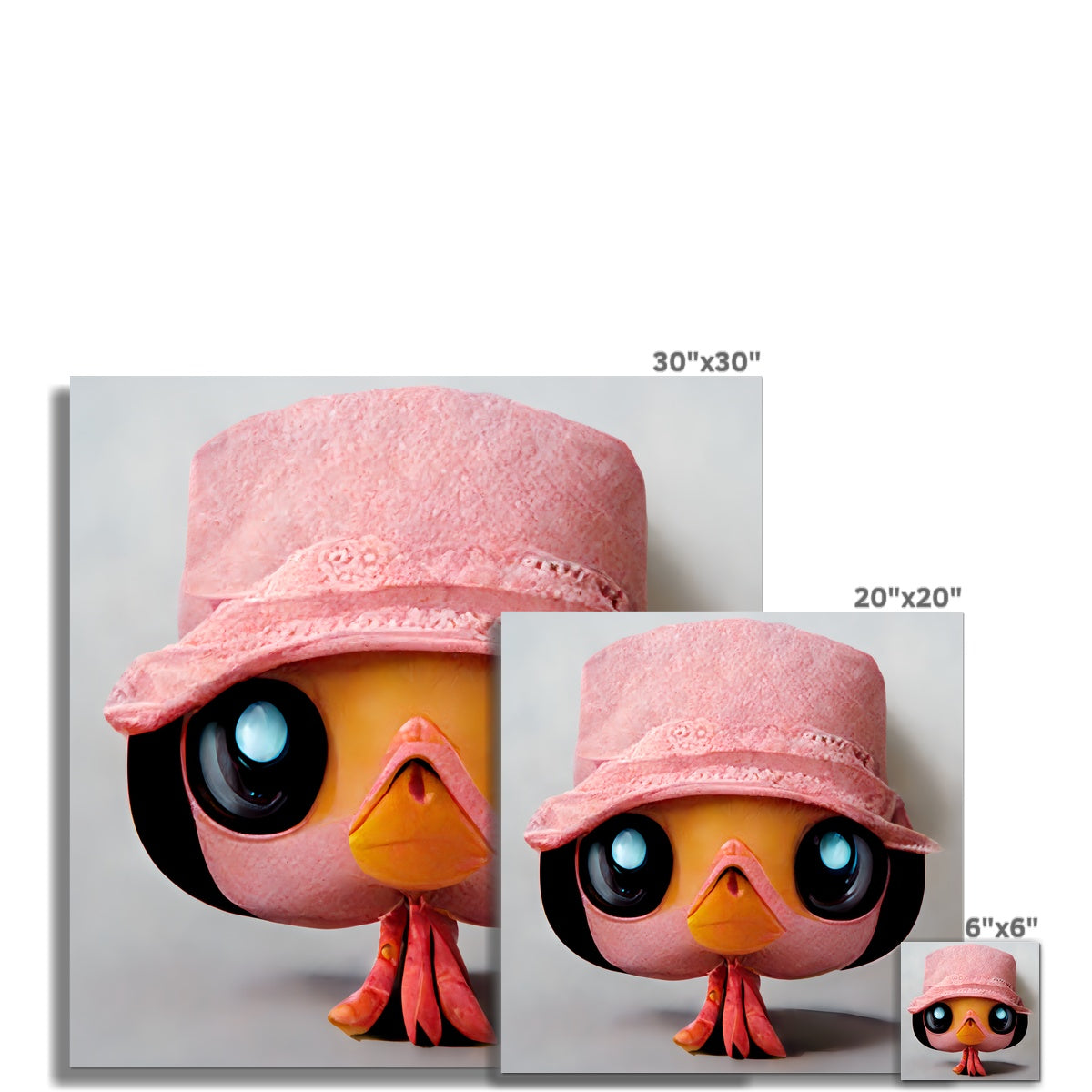 Flamingo Pop Hat  Fine Art Print