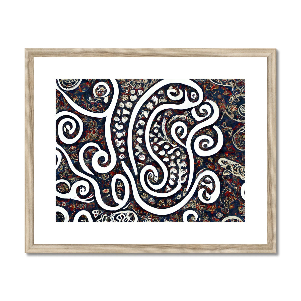 Swirling Paisley Framed & Mounted Print