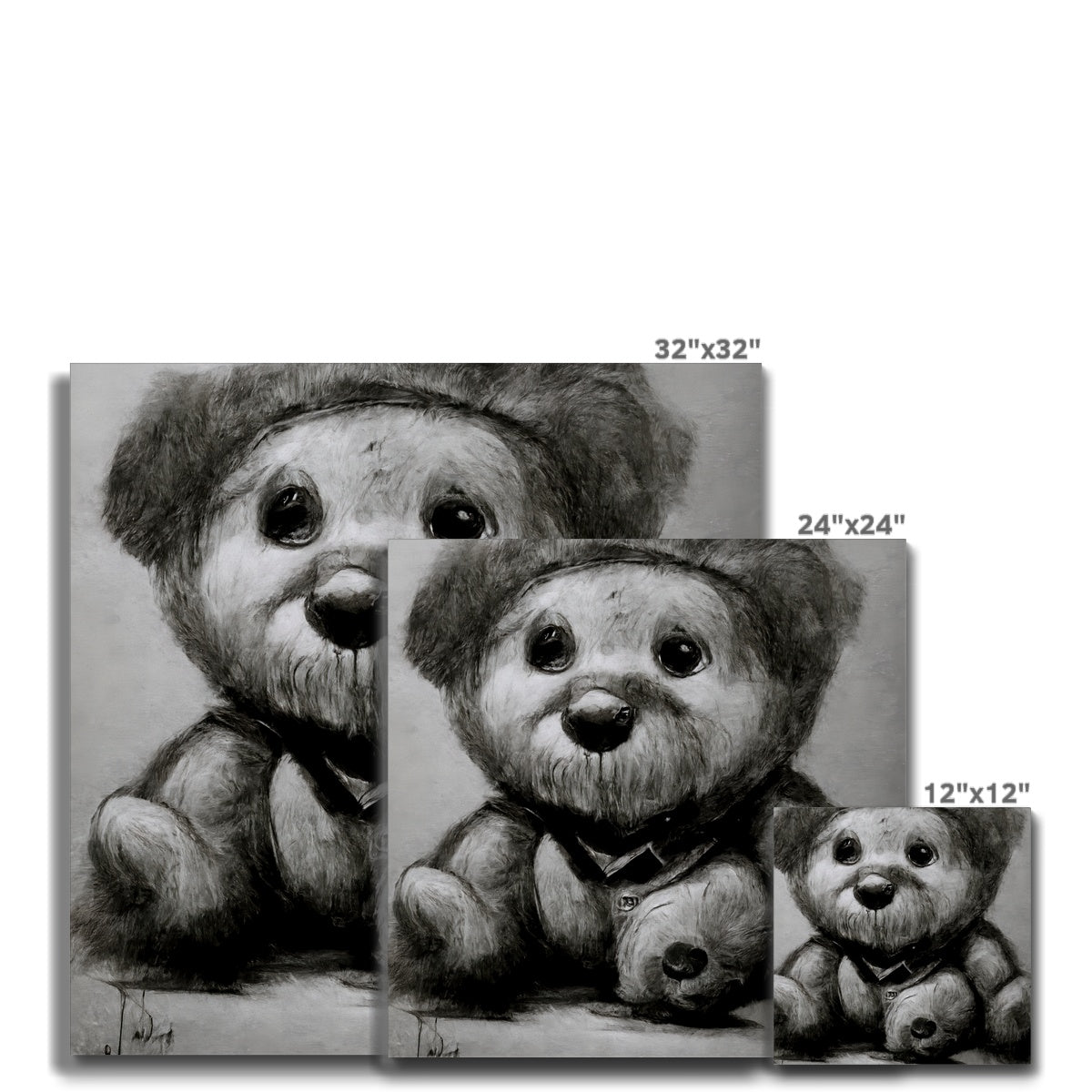 Pencil Teddy Canvas