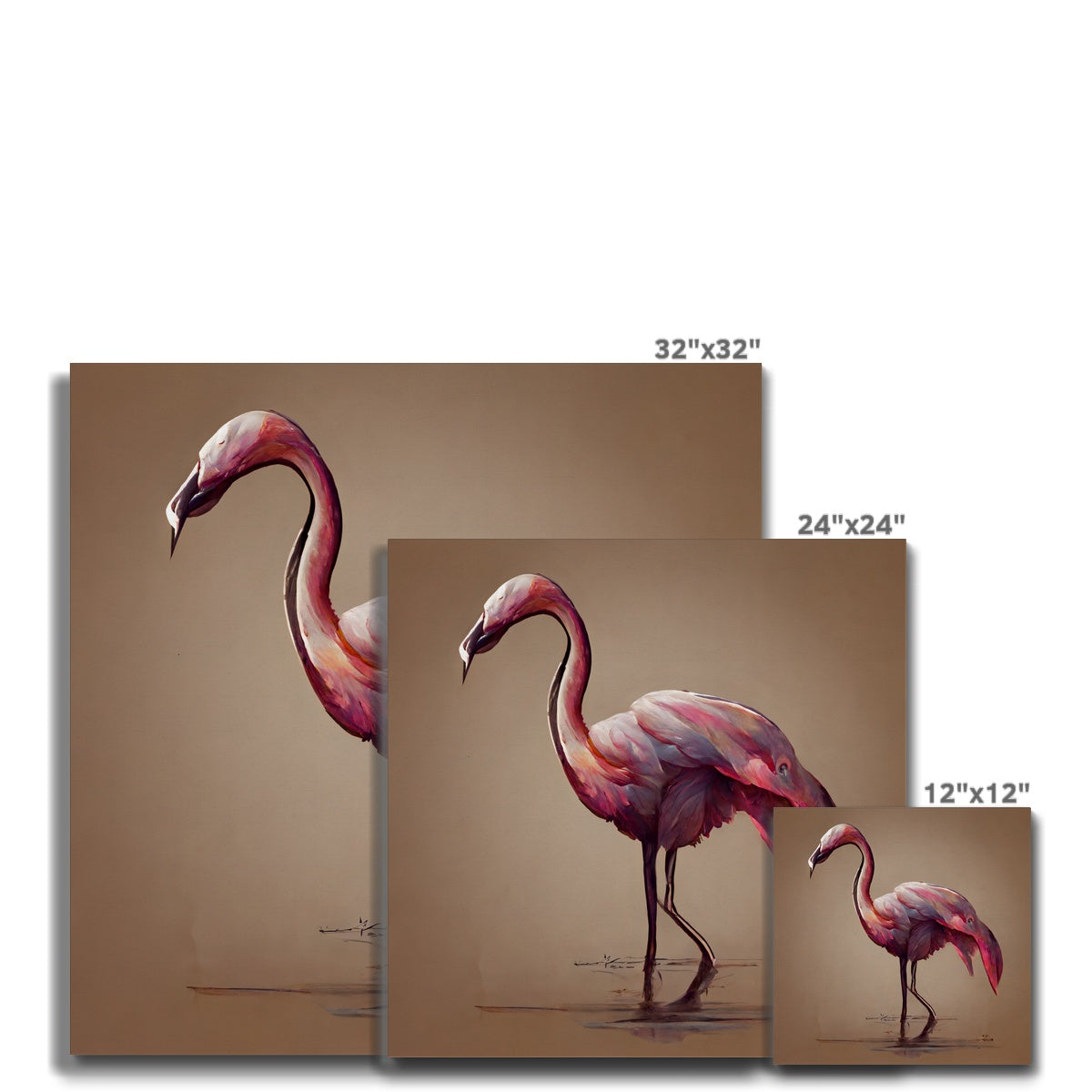 Flamingo Feathers Canvas