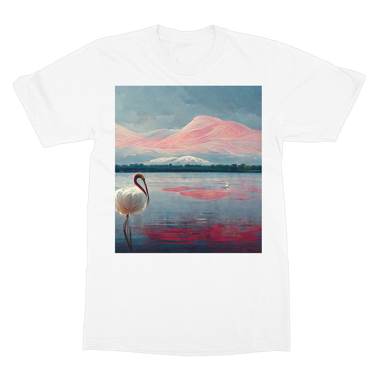 Flamingo Mountains Softstyle T-Shirt