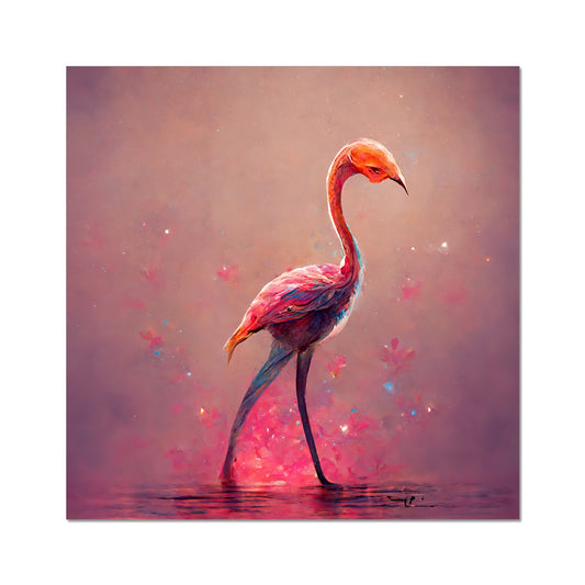 Flamingo Standing Alone Fine Art Print