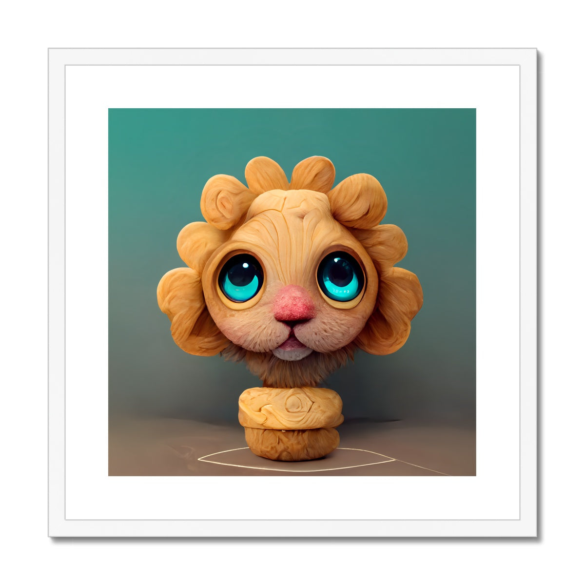 Cute Roar Popit Framed & Mounted Print