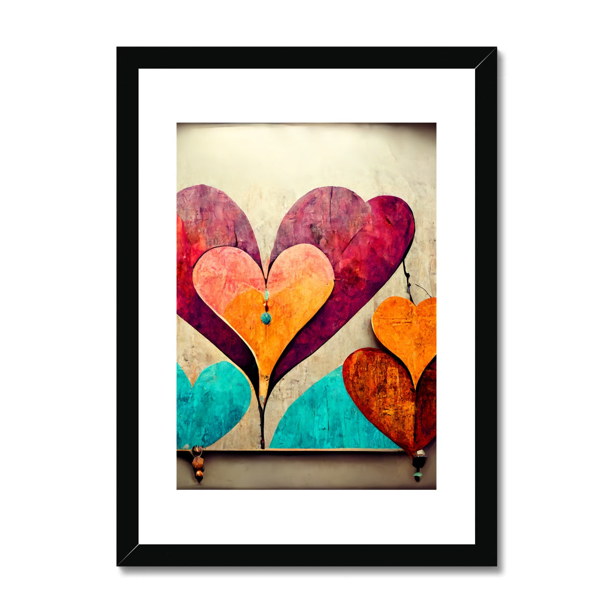 Beating Hearts Framed & Mounted Print