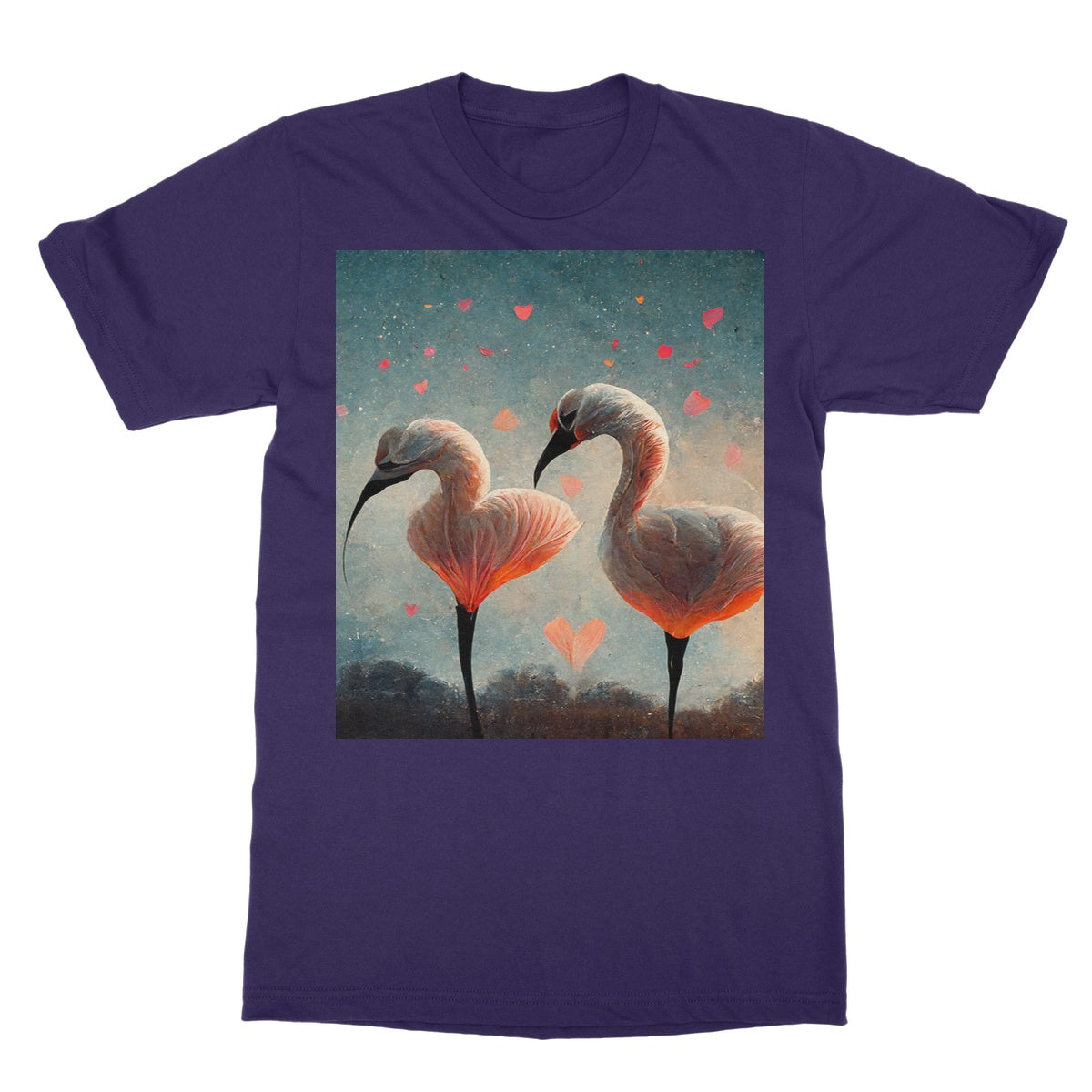 Flamingo Valentine Softstyle T-Shirt