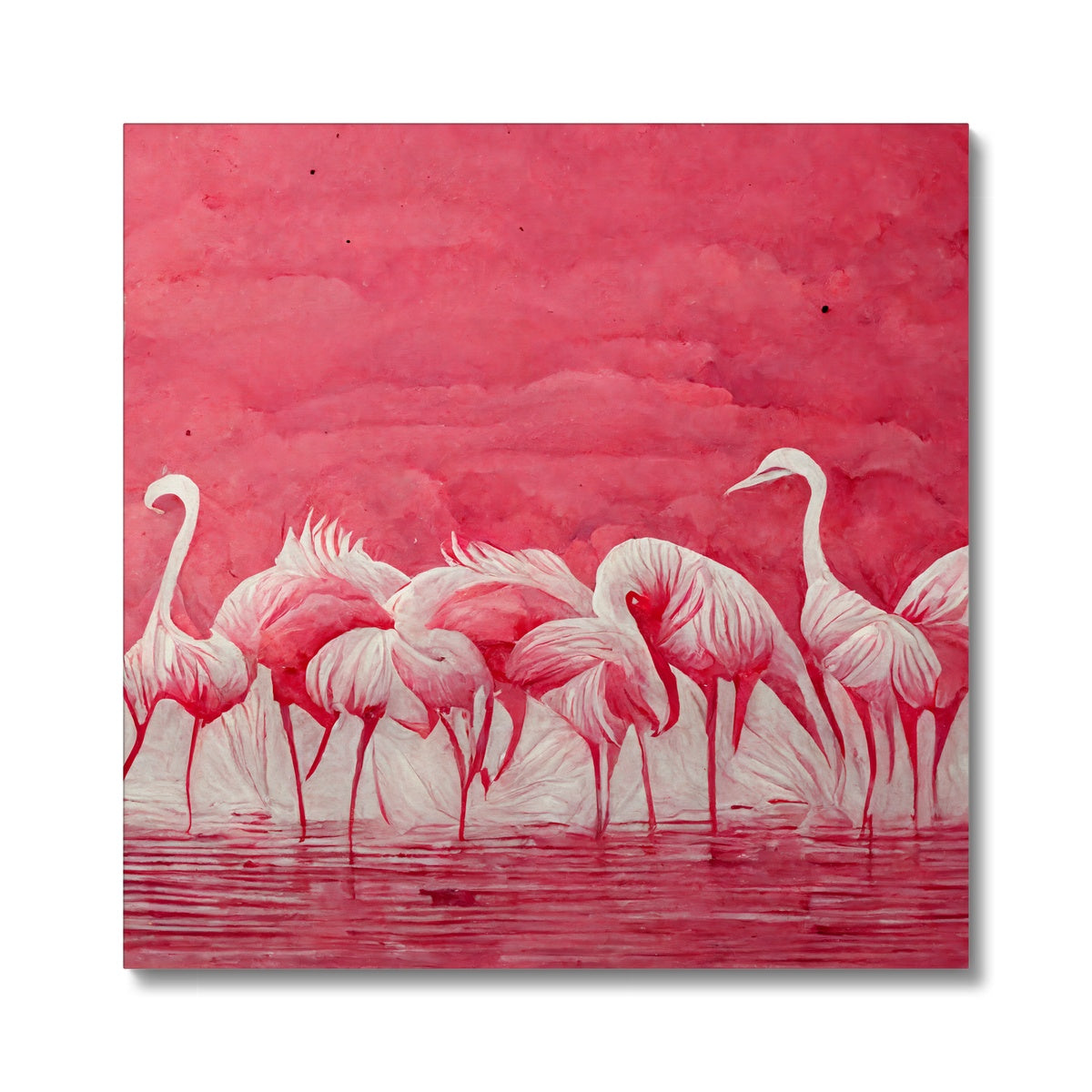 Flamingo Get Together Canvas