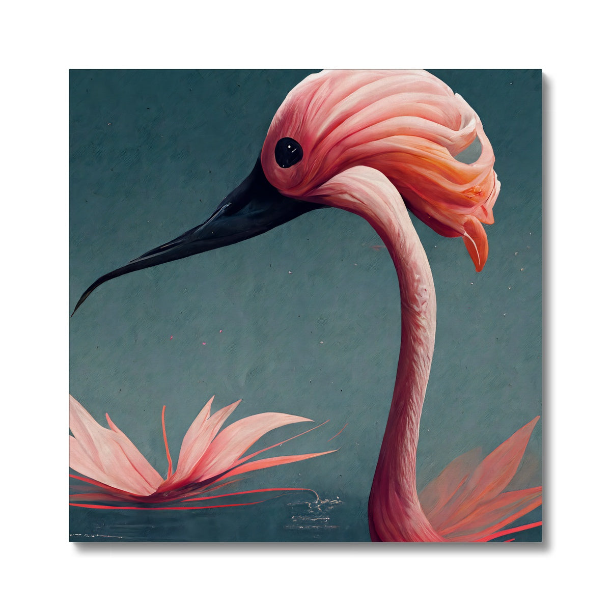 Flamingo Origami Canvas