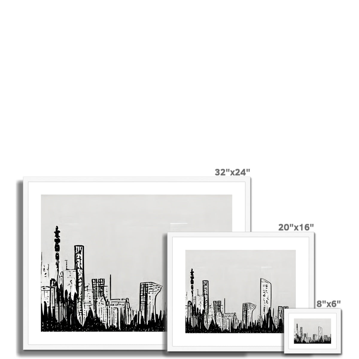 Tokyo Pencil Framed & Mounted Print
