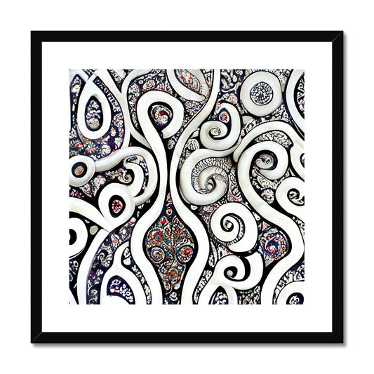 Paisley Swirls Framed & Mounted Print