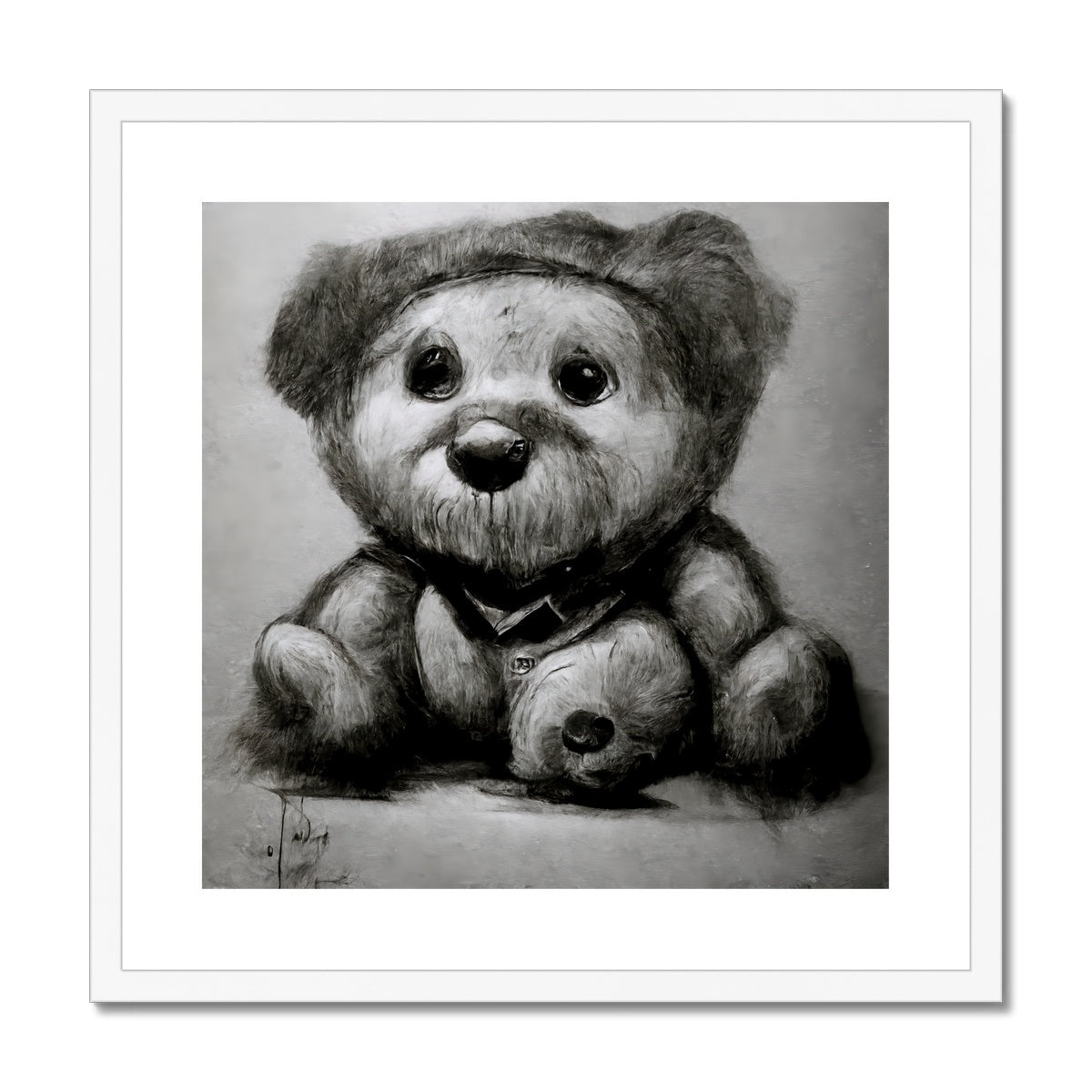 Pencil Teddy Framed & Mounted Print