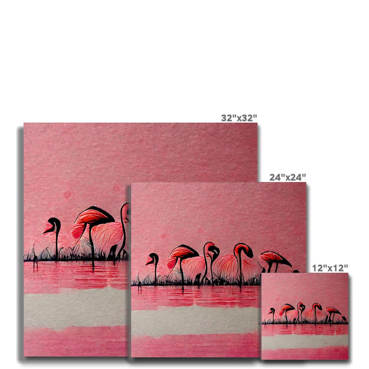 Flamingo Dinner Meetup Canvas