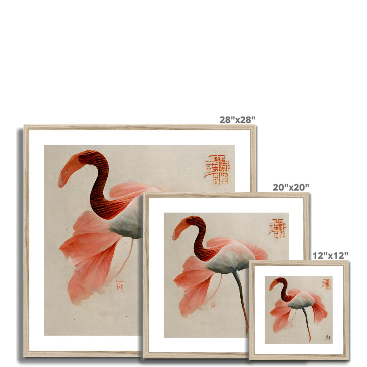 Flamingo Eastern Art Framed & Mounted Print