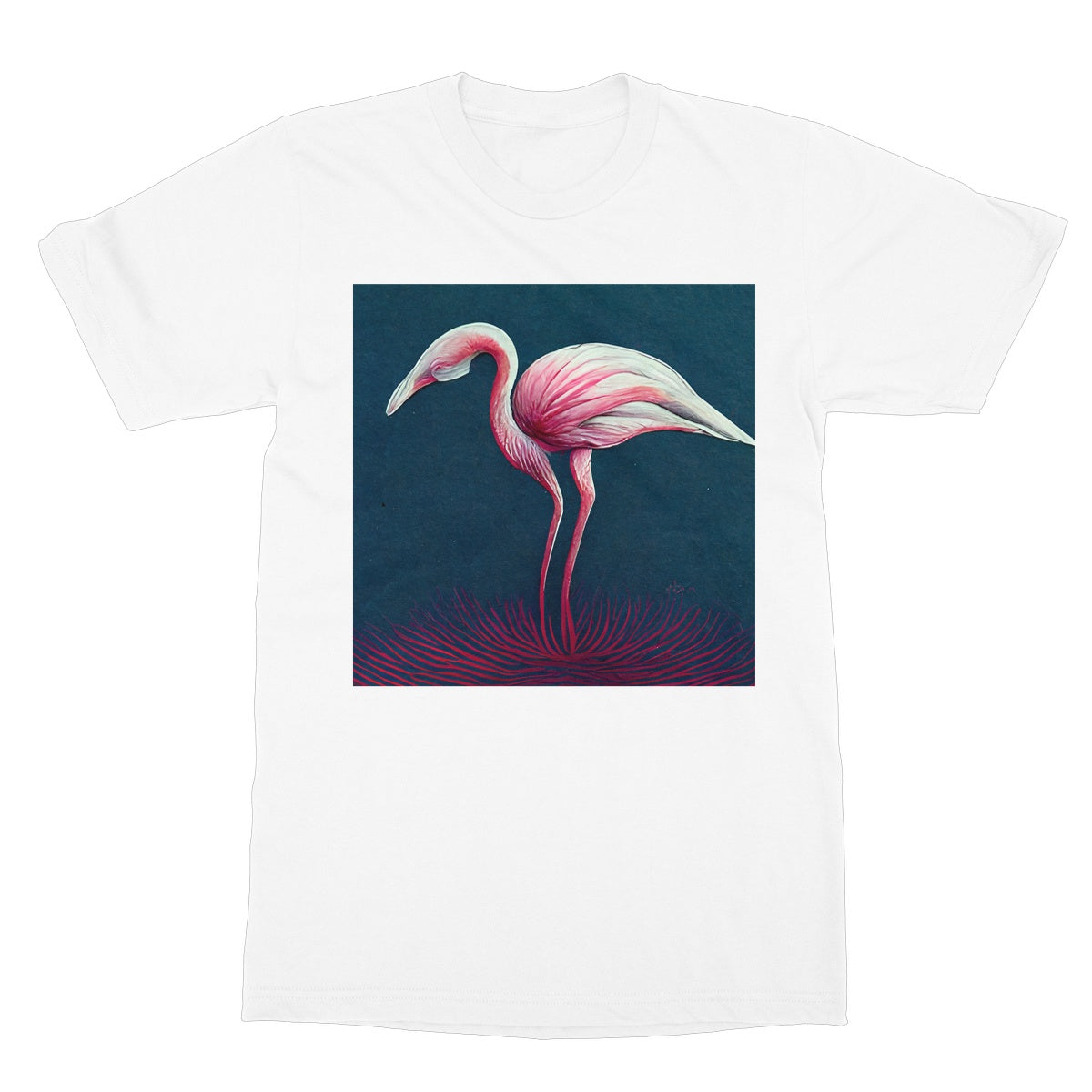 Flamingo Color Pencil Softstyle T-Shirt