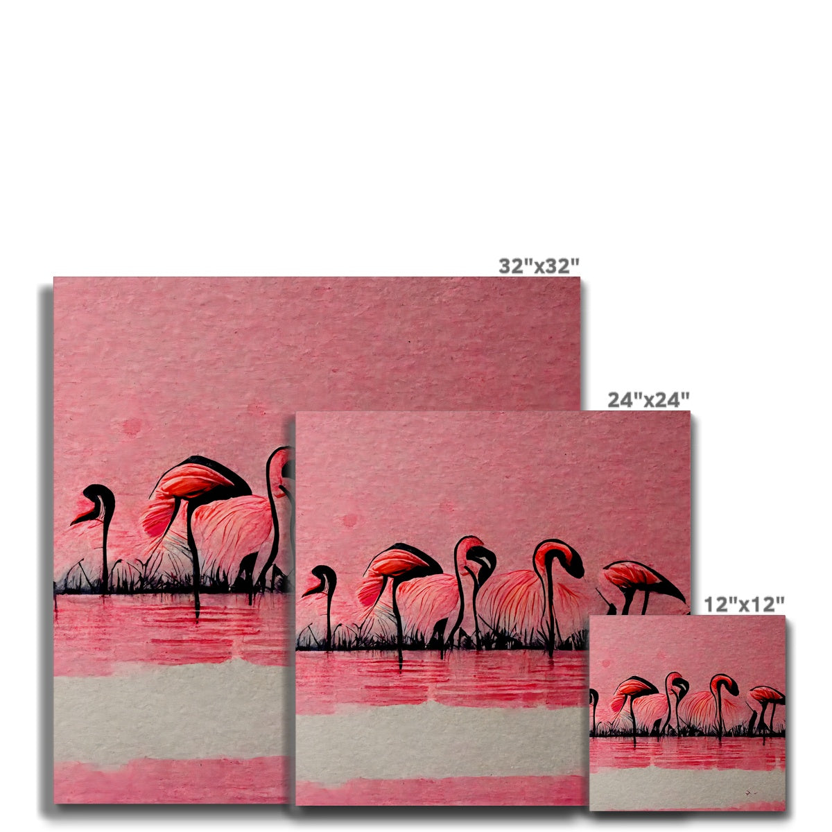 Flamingo Dinner Meetup Canvas