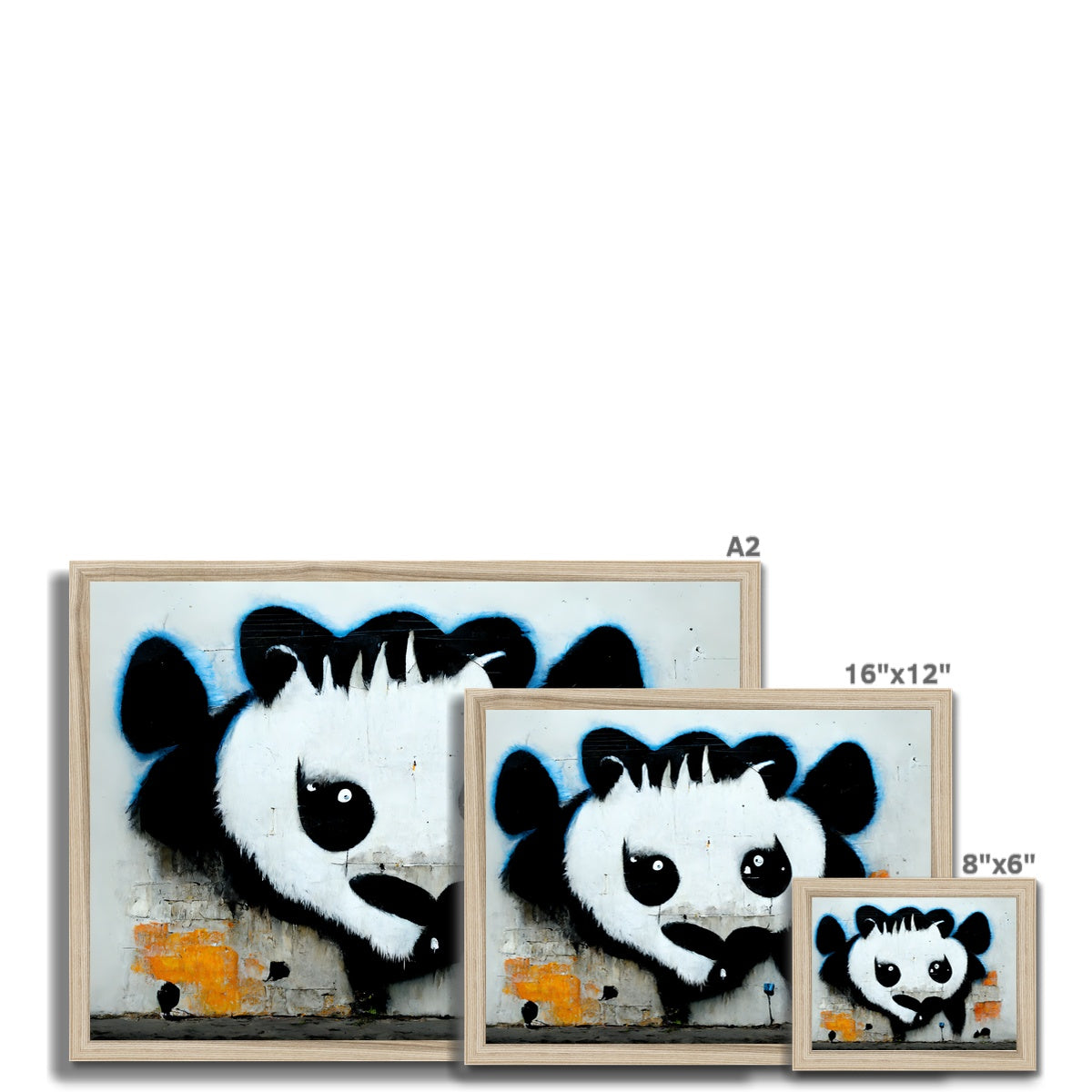 Wall Panda Framed Print