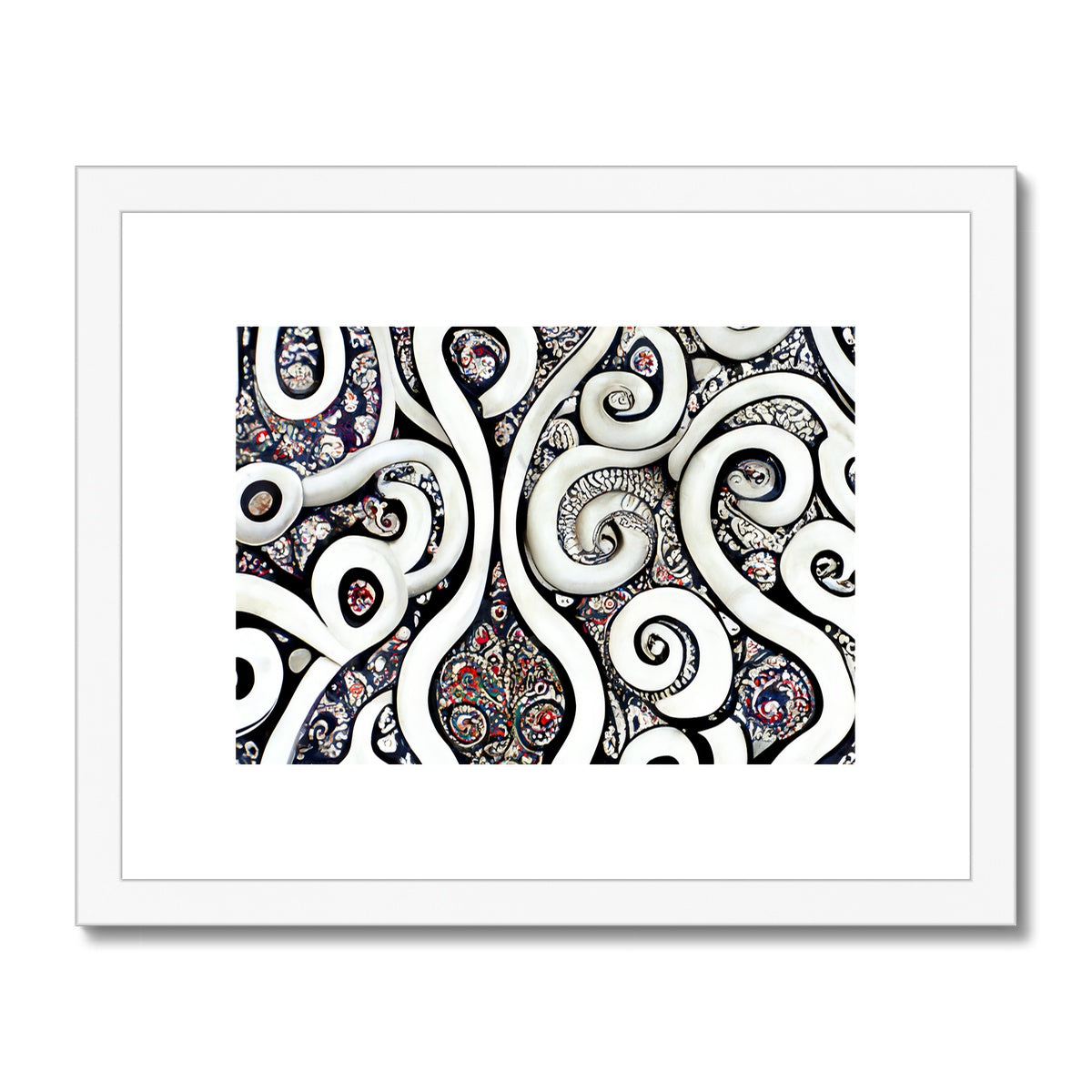 Paisley Swirls Framed & Mounted Print