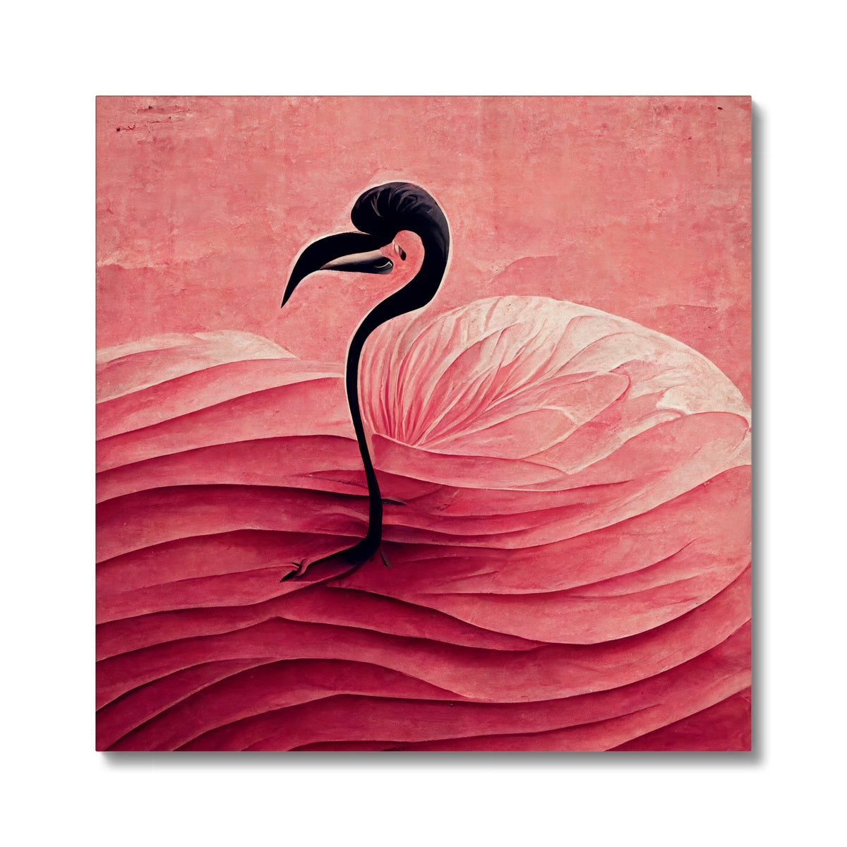 Flamingo Folds Canvas