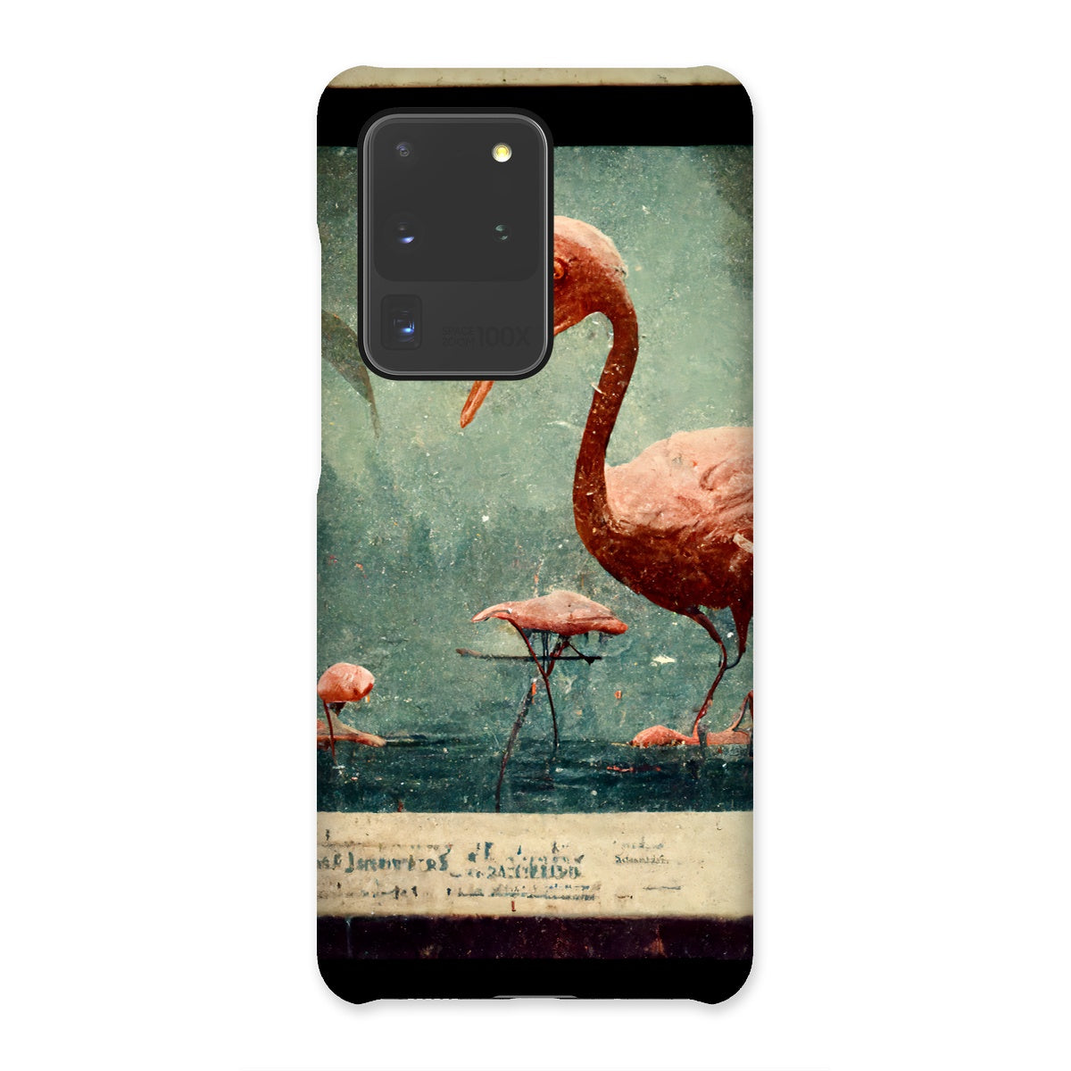 Flamingo Retro View Snap Phone Case