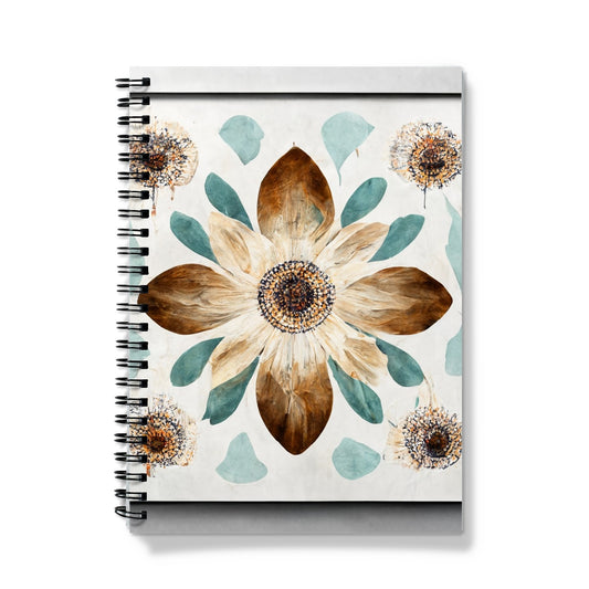 Boho Flower Brown Notebook