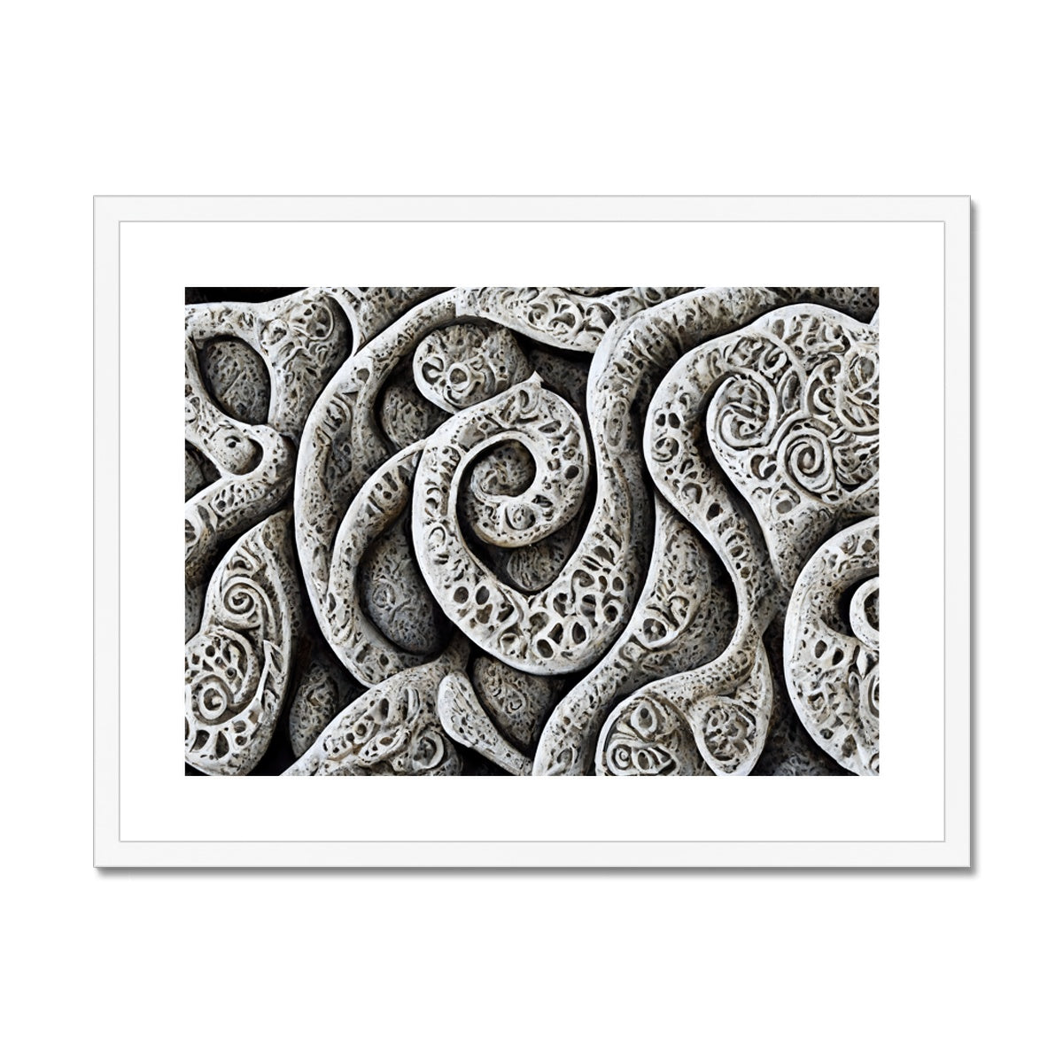 Stone Carvings Framed & Mounted Print