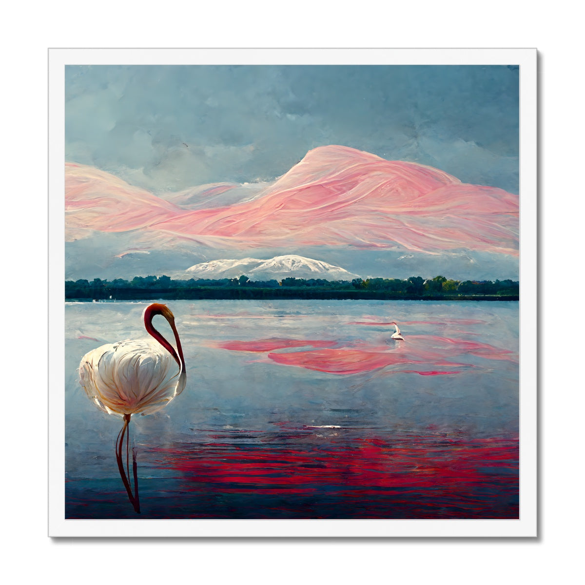 Flamingo Mountains Framed Print