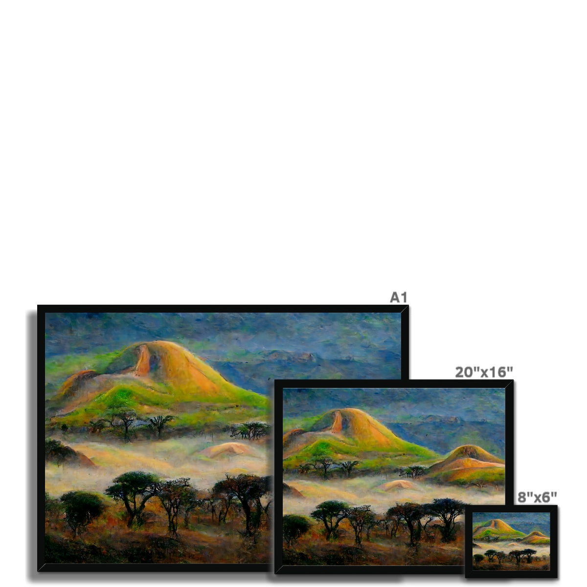 Rolling Hills Africa Framed Print