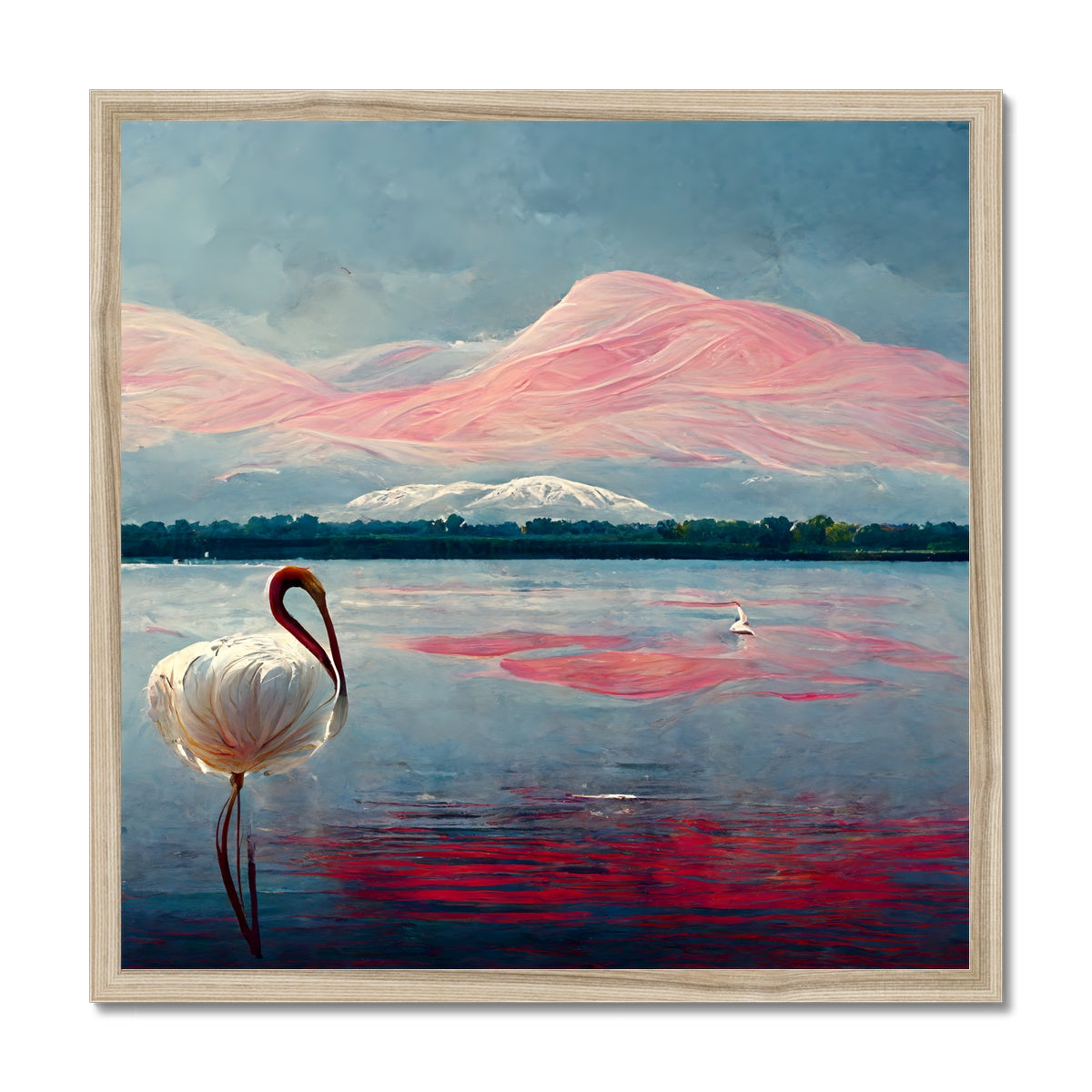 Flamingo Mountains Framed Print