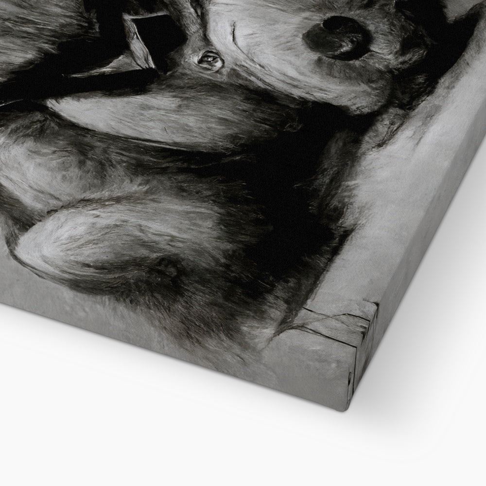 Pencil Teddy Canvas