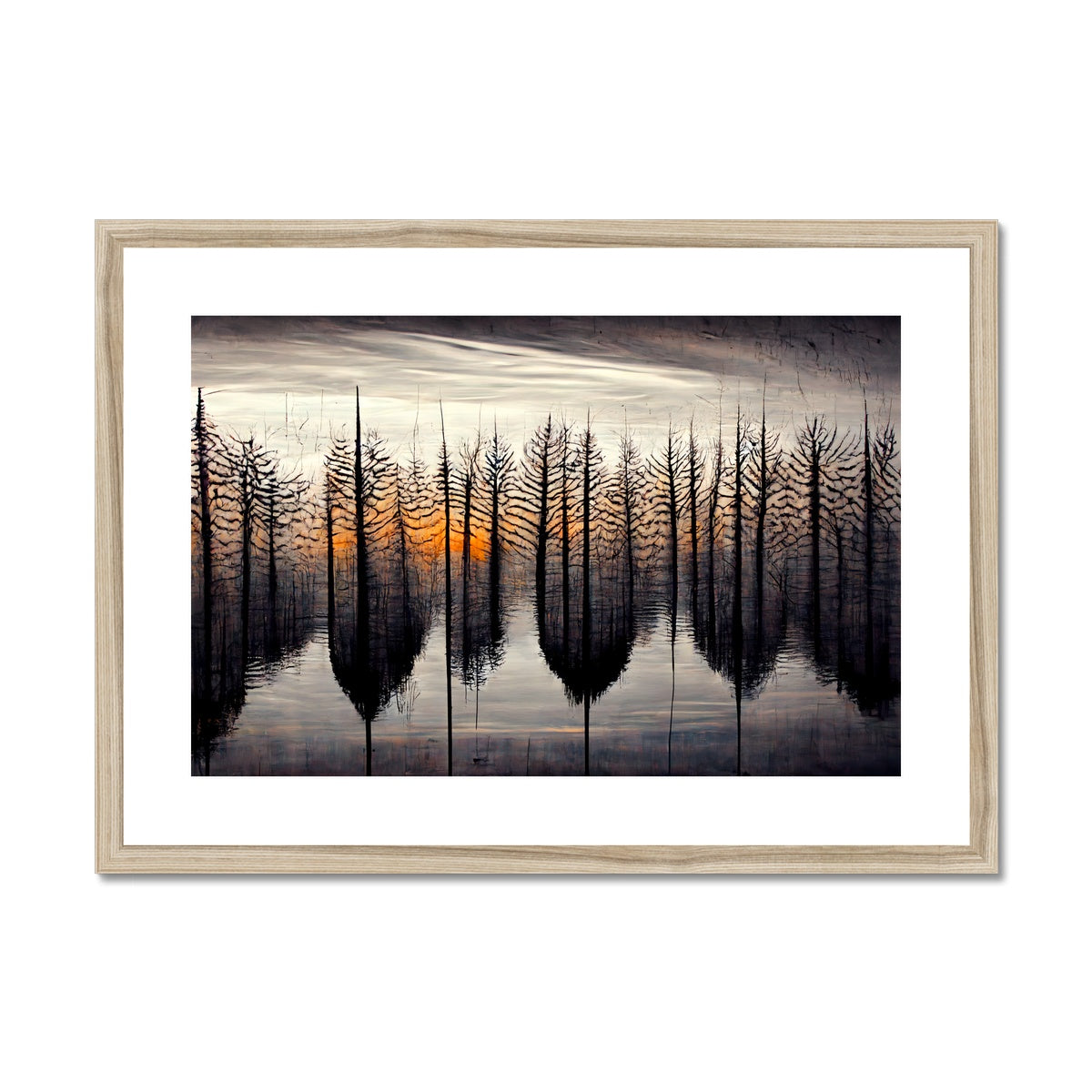 Tree Symmetry Framed & Mounted Print