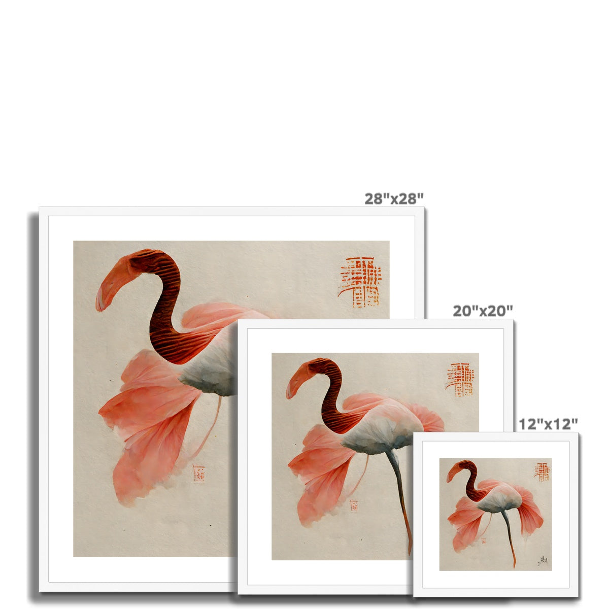 Flamingo Eastern Art Framed & Mounted Print