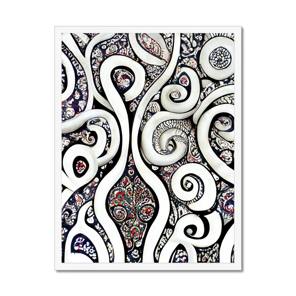 Paisley Swirls Framed Print