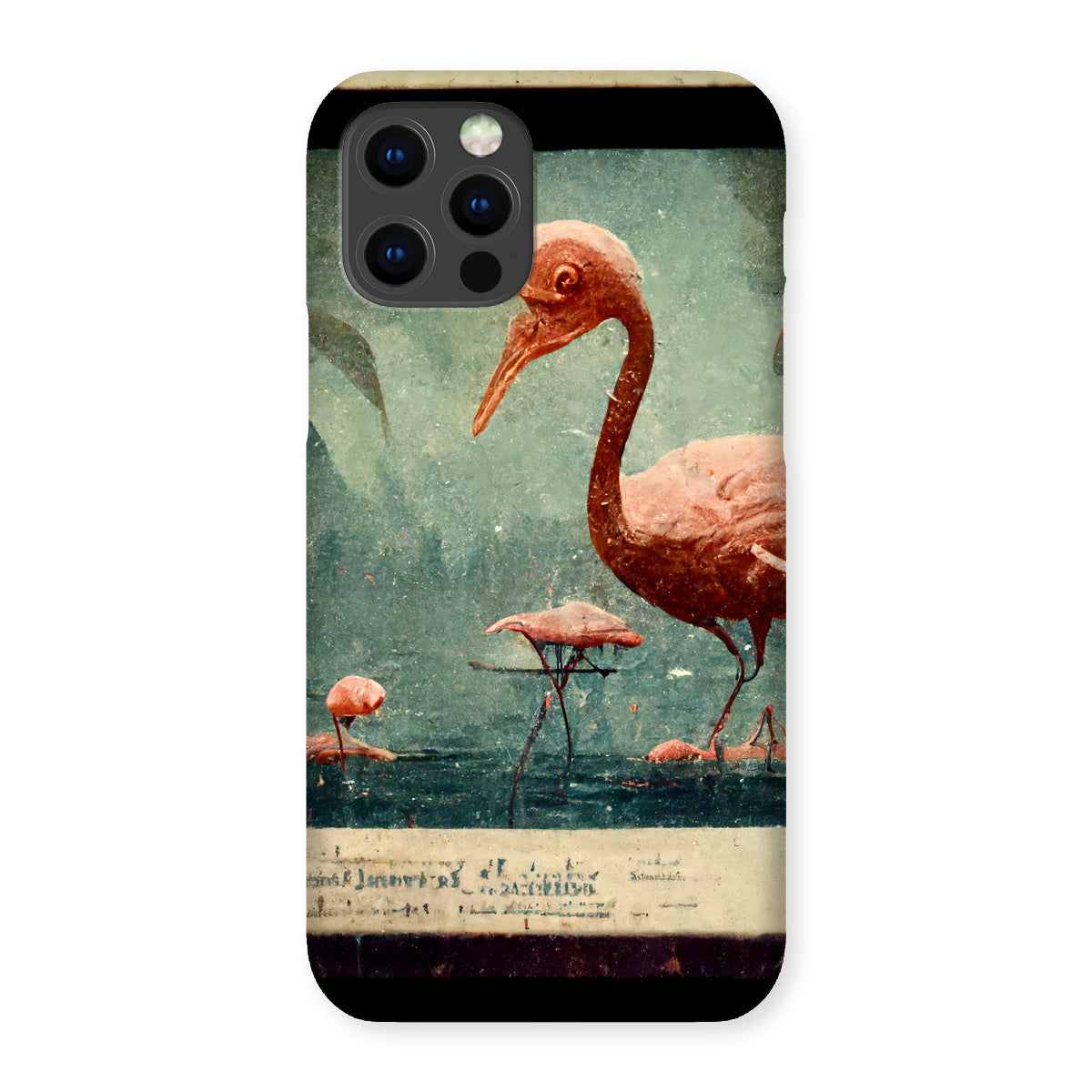 Flamingo Retro View Snap Phone Case