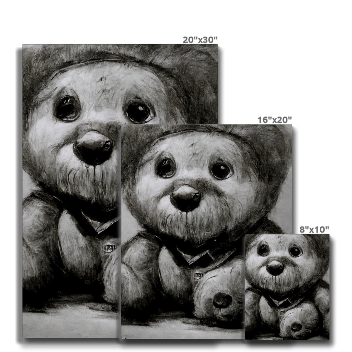 Pencil Teddy Canvas